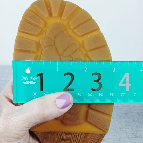 Womens Kork-Ease Tia Brown Leather Platform Block Heel Sandals Sz 10 Chunky Boho - Picture 13 of 14